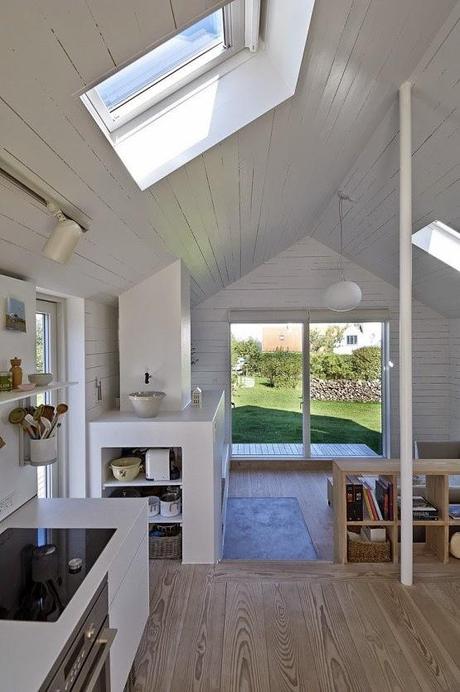 Diseño de casetas que en conjunto crean una vivienda de verano en Dinamarca