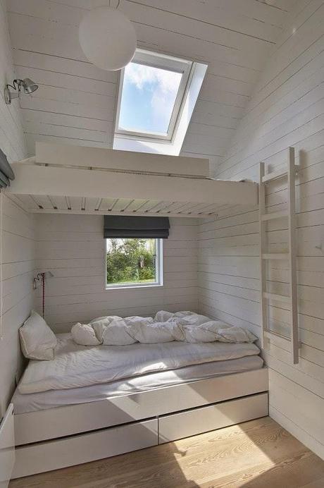 Diseño de casetas que en conjunto crean una vivienda de verano en Dinamarca