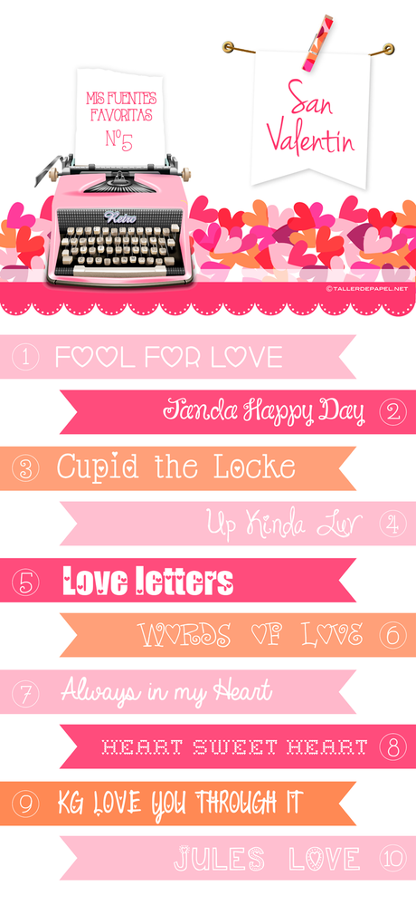 Mis Fuentes Favoritas Nº5 : Hoy 10 Fuentes Favoritas para San Valentín y descargar GRATIS!
