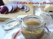 Sopa Cebolla Morada Champiñones Parmesano