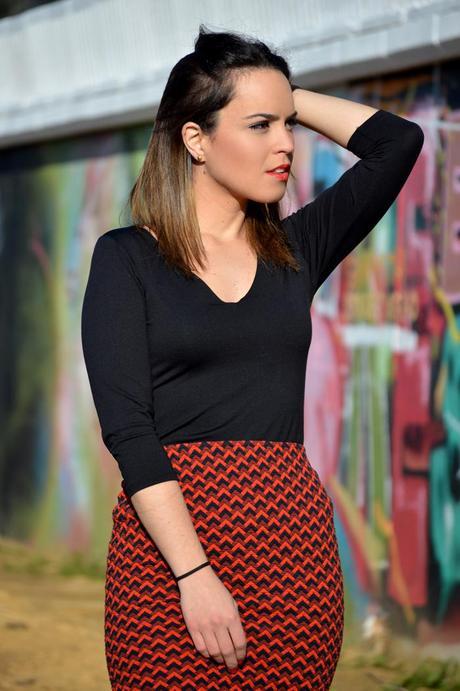 Outfit | Print skirt