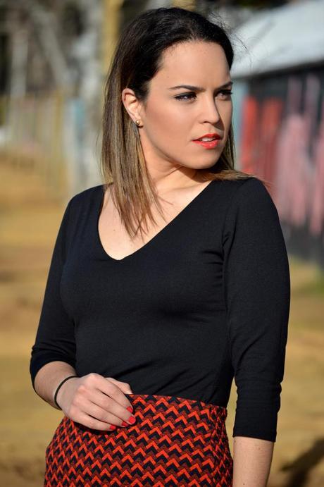 Outfit | Print skirt