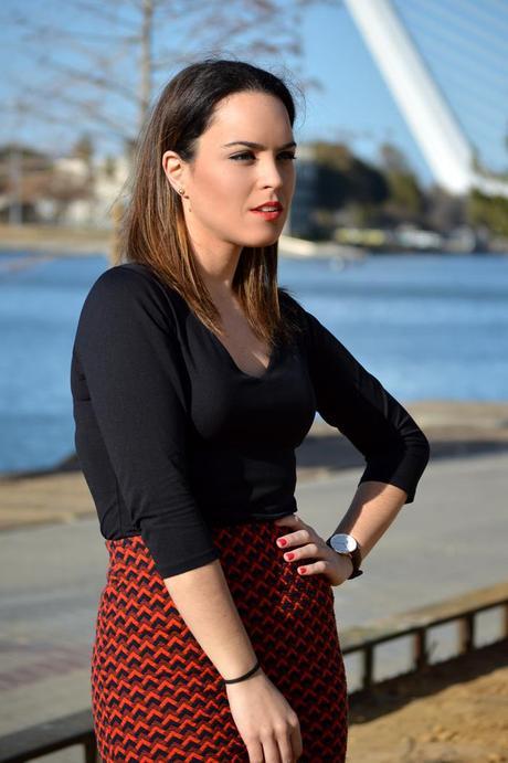 Outfit | Print skirt