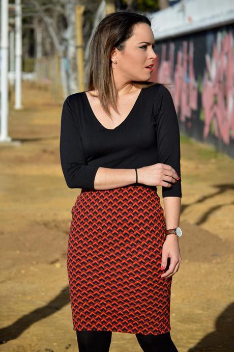 Outfit | Print skirt