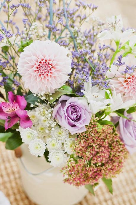 flores empolvadas boda