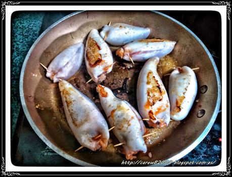 Calamares rellenos guisados Calamares rellenos guisados