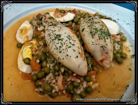 Calamares rellenos guisados Calamares rellenos guisados