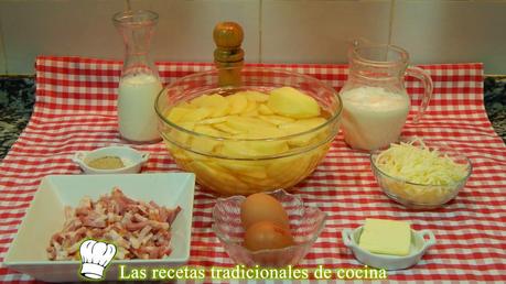 Receta de pastel de patatas y beicon