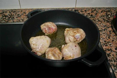 Pollo con avellanas paso 2