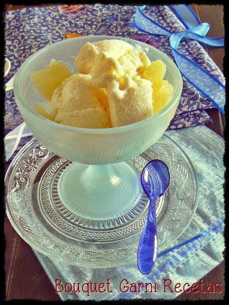 Helado de ananá con queso (y sin heladora)