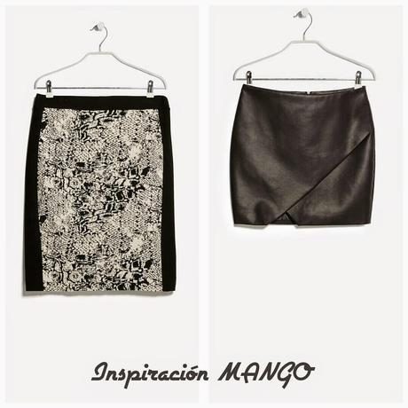 Falda con panel cruzado