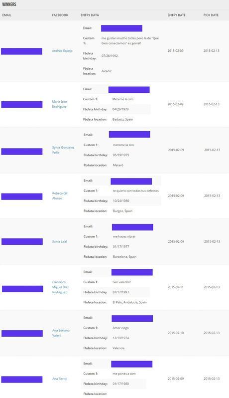 Ganadores del sorteo SmartLove ¡Felicidades a todos!