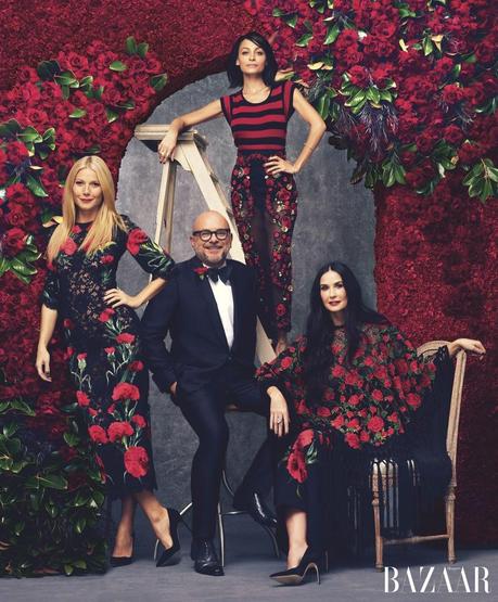 GWYNETH PALTROW, DEMI MOORE Y NICOLE RICHIE SON BELLEZAS FLORALES PARA BAZAAR