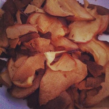 chips de manzana al horno