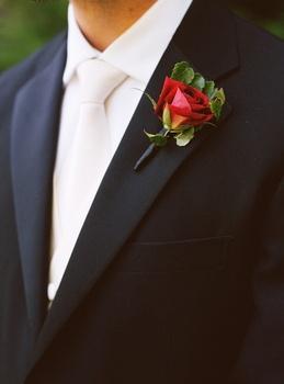 Red Boutonniere