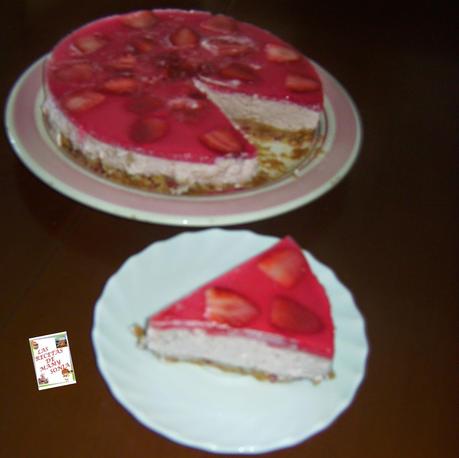 TARTA DE MOUSSE DE FRESAS