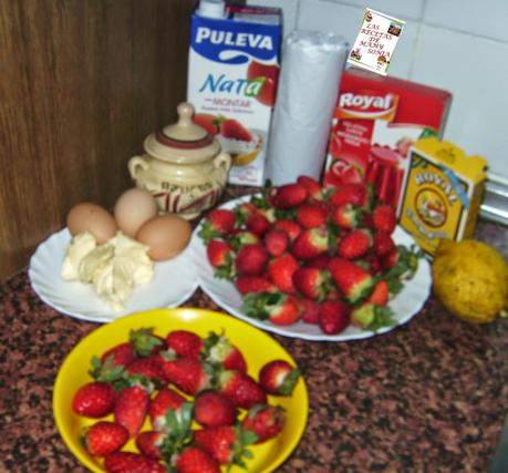 TARTA DE MOUSSE DE FRESAS
