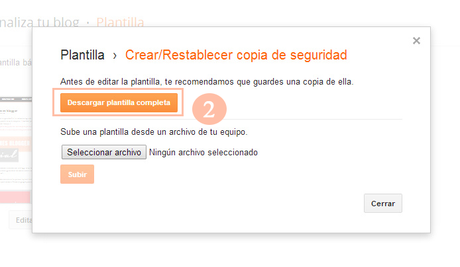 Crear copia de seguridad en blogger