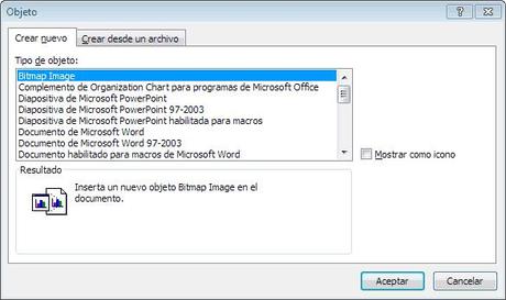 Como insertar archivos de Excel y Powerpoint en Word