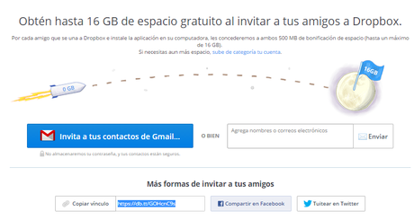 Trucos para ampliar tu espacio en Dropbox (gratuito)
