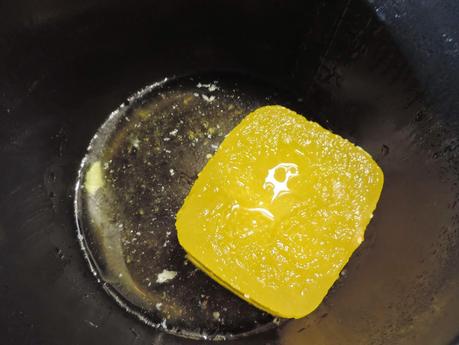 Sopa de col y calabaza en olla programable.