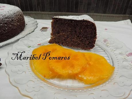 Bizcocho de caqui persimón en olla programable.