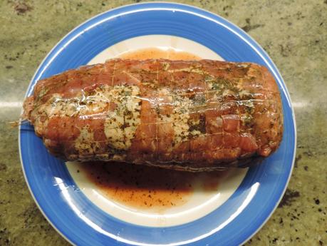 Lomo de cerdo con salsa de manzana en olla programable.