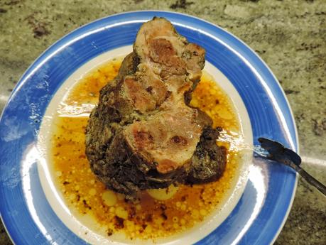 Lomo de cerdo con salsa de manzana en olla programable.