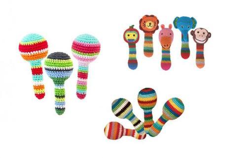 Sonajeros de ganchillo para bebés