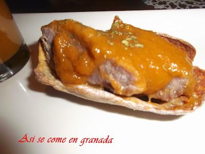 Barquitas de carrilleras a la reduccion de Pedro Ximenez