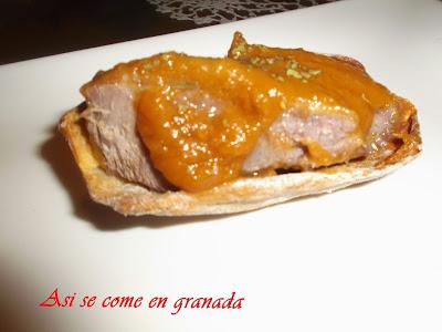 Barquitas de carrilleras a la reduccion de Pedro Ximenez