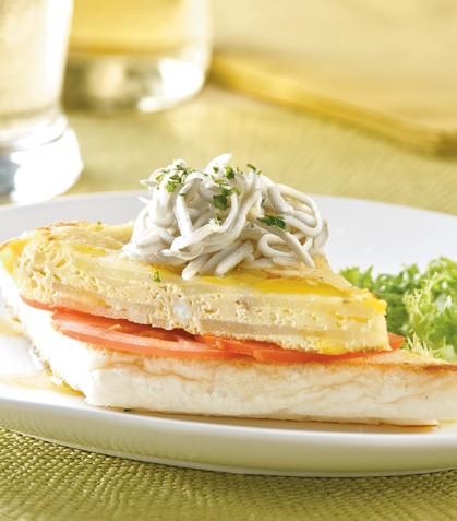 Tortilla de papa con gulas