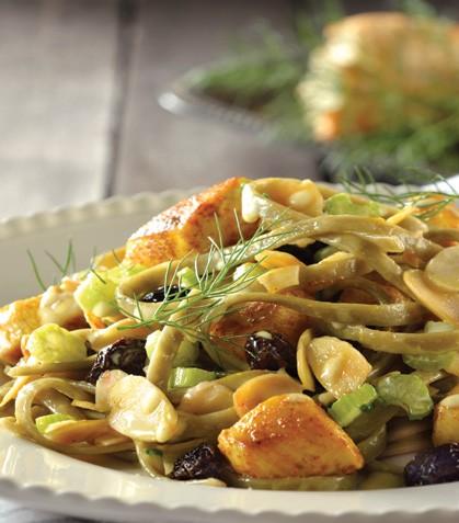 Pasta integral al curry