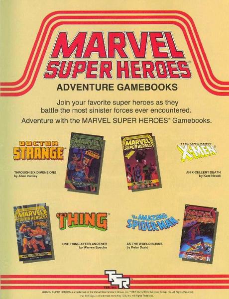 Marvel Super Heroes Adventure Gamebooks.Marvel y TSR hicieron libro-juegos