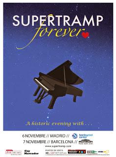 Supertramp actuarán en noviembre en Madrid y Barcelona