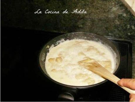 Chuletas de lechal, a la villeroy, con vedudas en tempura