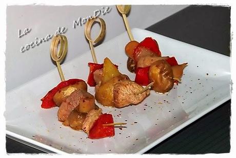 Brochetas de pavo