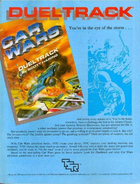 Steve Jackson Games y TSR unieron fuerzas:Car Wars Adventure Gamebook