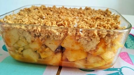 Crumble de manzana y pera