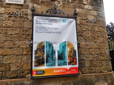 ELS JARDINS DE JULIO MUÑOZ RAMONET, C/ MUNTANER 290-282, EN LA BARCELONA D' ABANS, D' AVUI I DE SEMPRE...15-02-2015...!!!