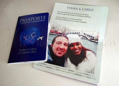 Invitaciones de Boda: Pasaporte + Tarjeta de Embarque
