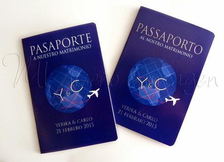 Invitaciones de Boda: Pasaporte + Tarjeta de Embarque