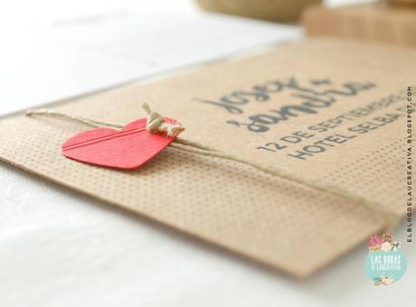 Invitaciones de boda: Kraft, postal y sello