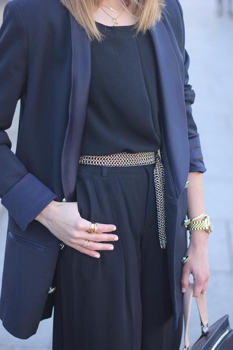 Palazzo pants and Blue Blazer16