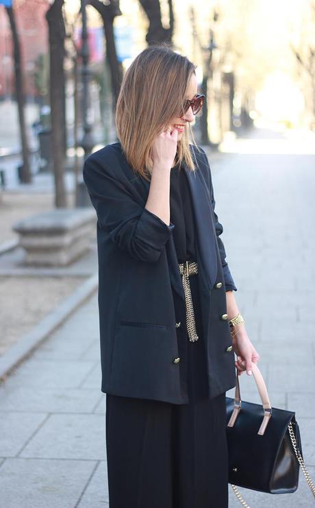 Palazzo pants and Blue Blazer11