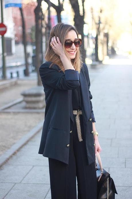 Palazzo pants and Blue Blazer13