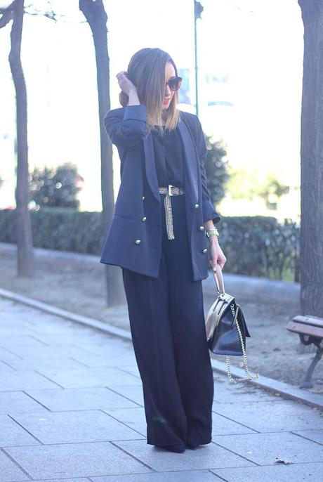 Palazzo pants and Blue Blazer04