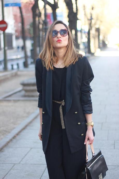 Palazzo pants and Blue Blazer14