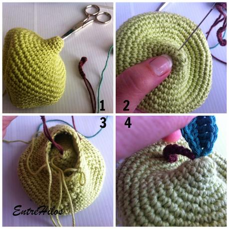 tutorial manzana amigurumi