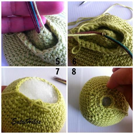 tutorial manzana amigurumi